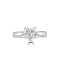 Heart Diamond Veneer Cubic Zirconia 14K Gold Ring. 635R002K