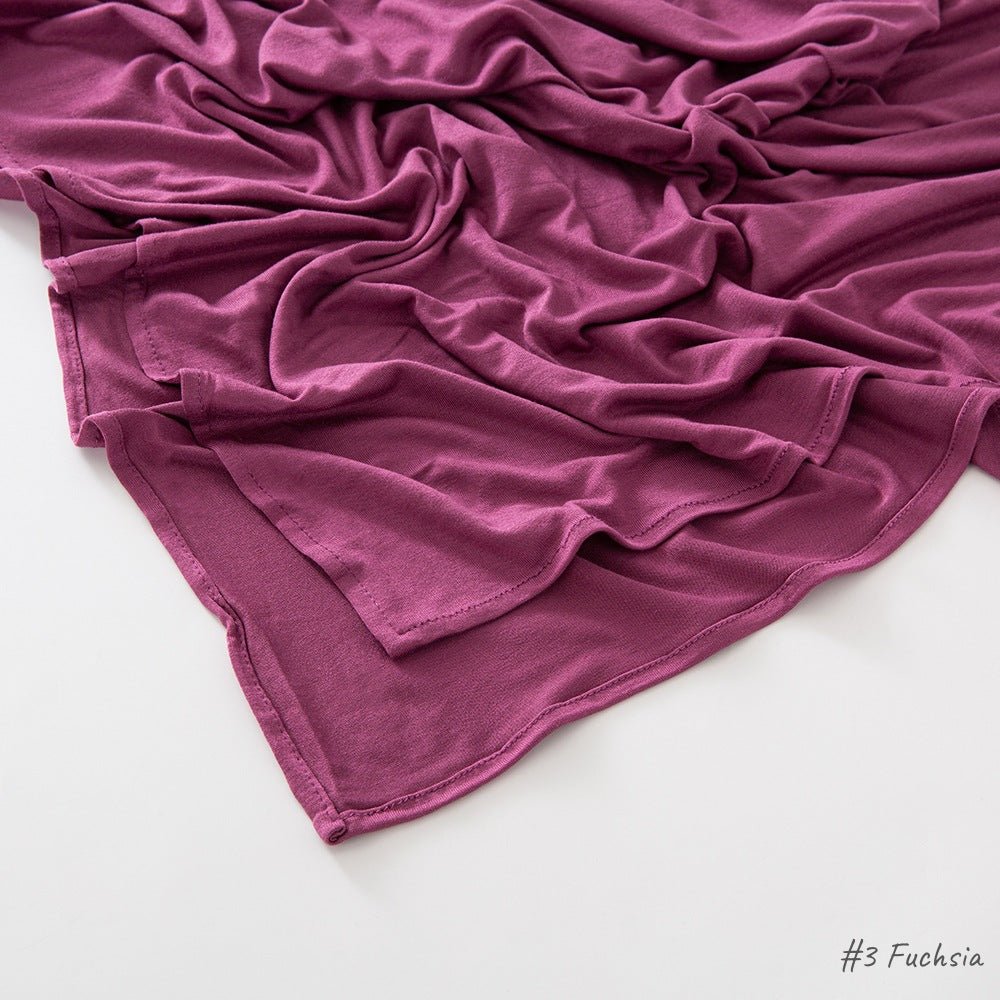 High Quality Right Angle Curled Modal Mercerized Cotton Breathable Hijab(MH068)