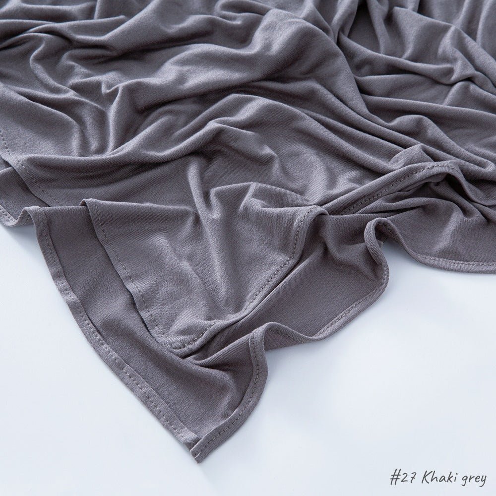 High Quality Right Angle Curled Modal Mercerized Cotton Breathable Hijab(MH068)