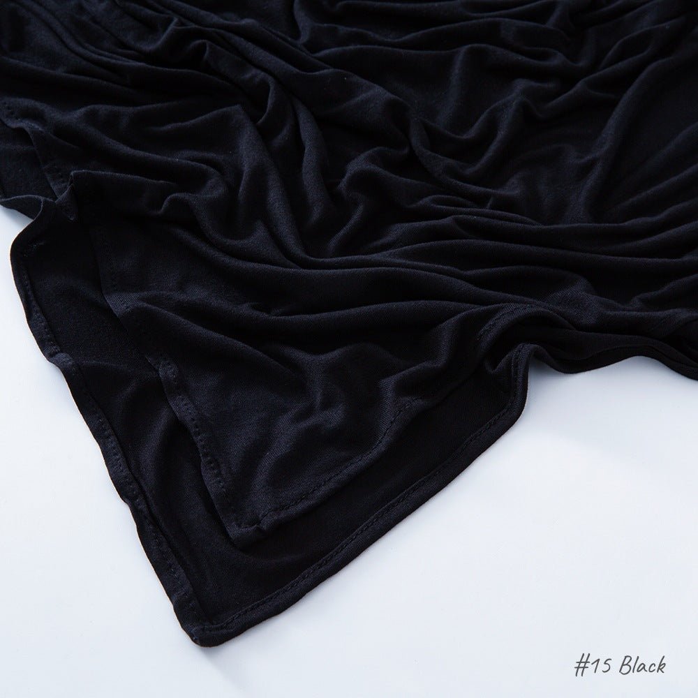High Quality Right Angle Curled Modal Mercerized Cotton Breathable Hijab(MH068)