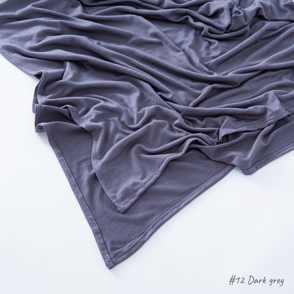 High Quality Right Angle Curled Modal Mercerized Cotton Breathable Hijab(MH068)