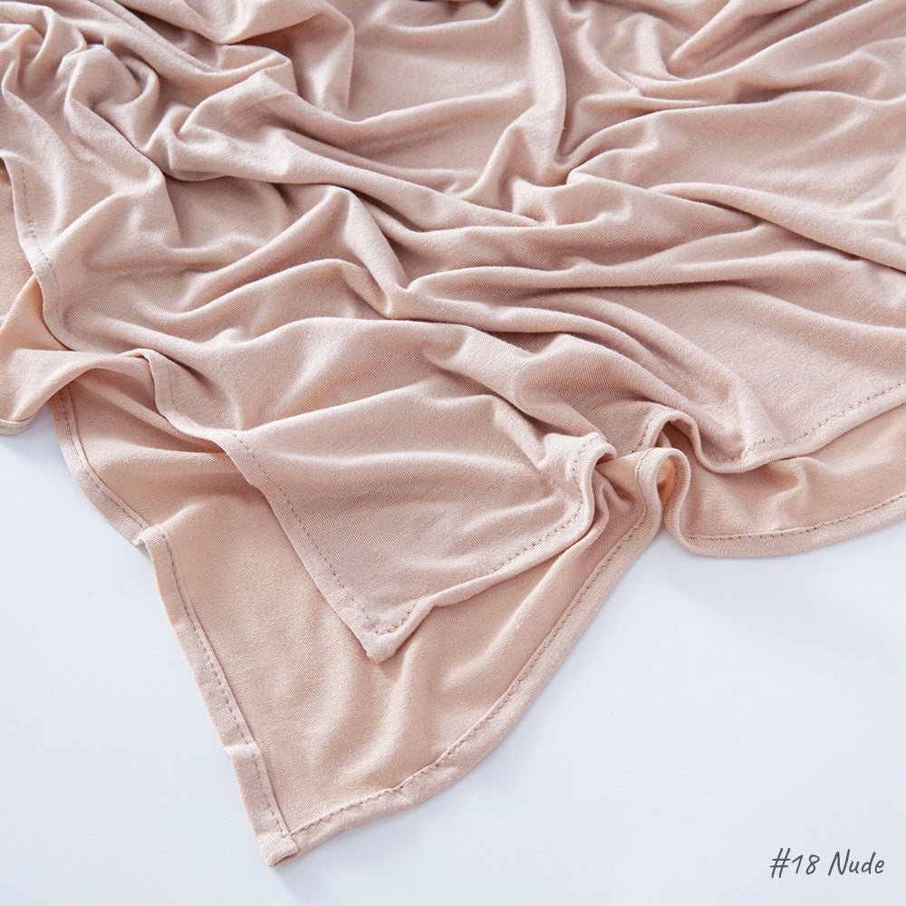 High Quality Right Angle Curled Modal Mercerized Cotton Breathable Hijab(MH068)