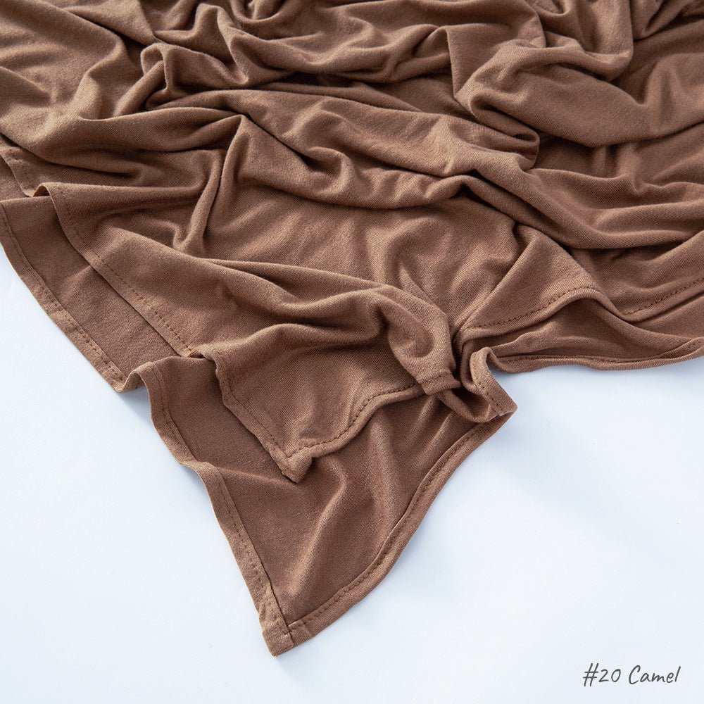 High Quality Right Angle Curled Modal Mercerized Cotton Breathable Hijab(MH068)