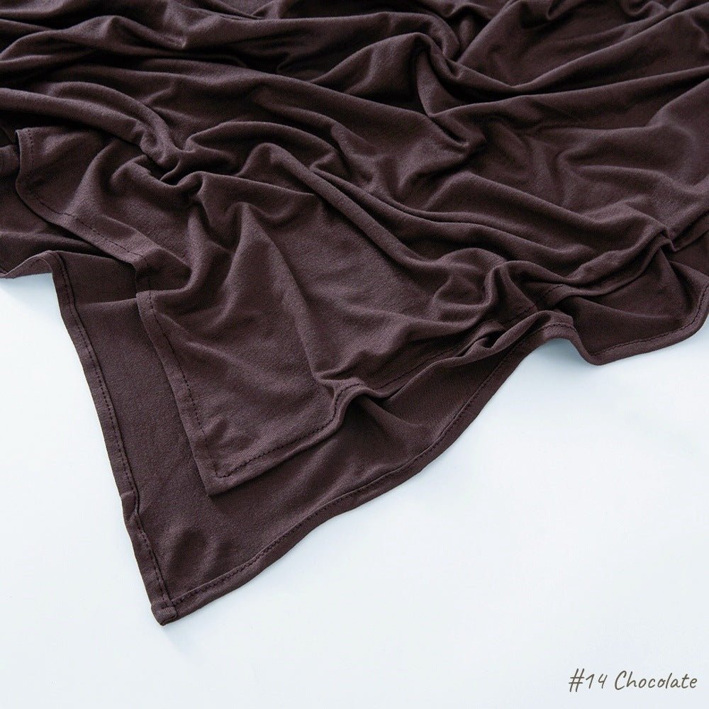 High Quality Right Angle Curled Modal Mercerized Cotton Breathable Hijab(MH068)