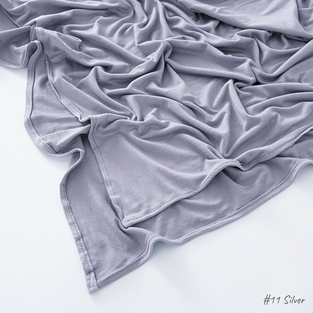 High Quality Right Angle Curled Modal Mercerized Cotton Breathable Hijab(MH068)
