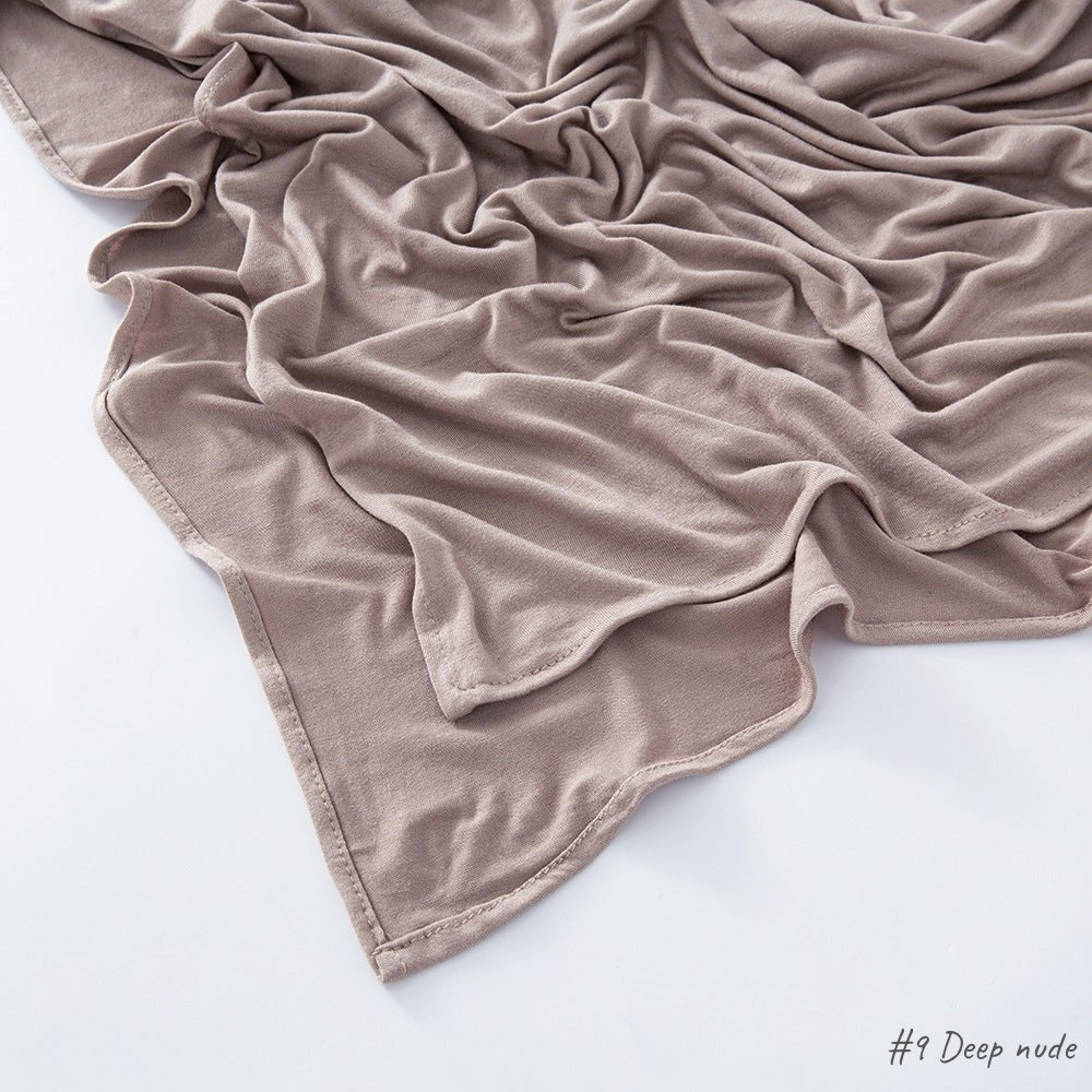 High Quality Right Angle Curled Modal Mercerized Cotton Breathable Hijab(MH068)