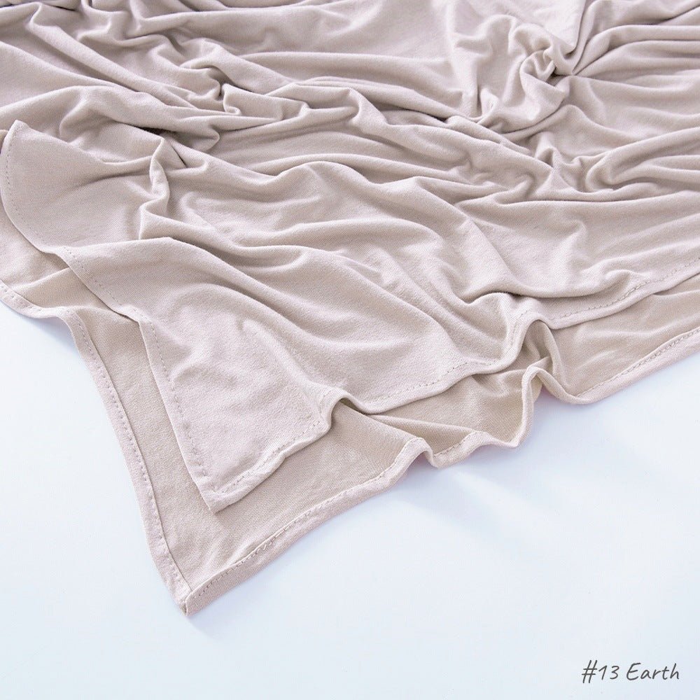 High Quality Right Angle Curled Modal Mercerized Cotton Breathable Hijab(MH068)