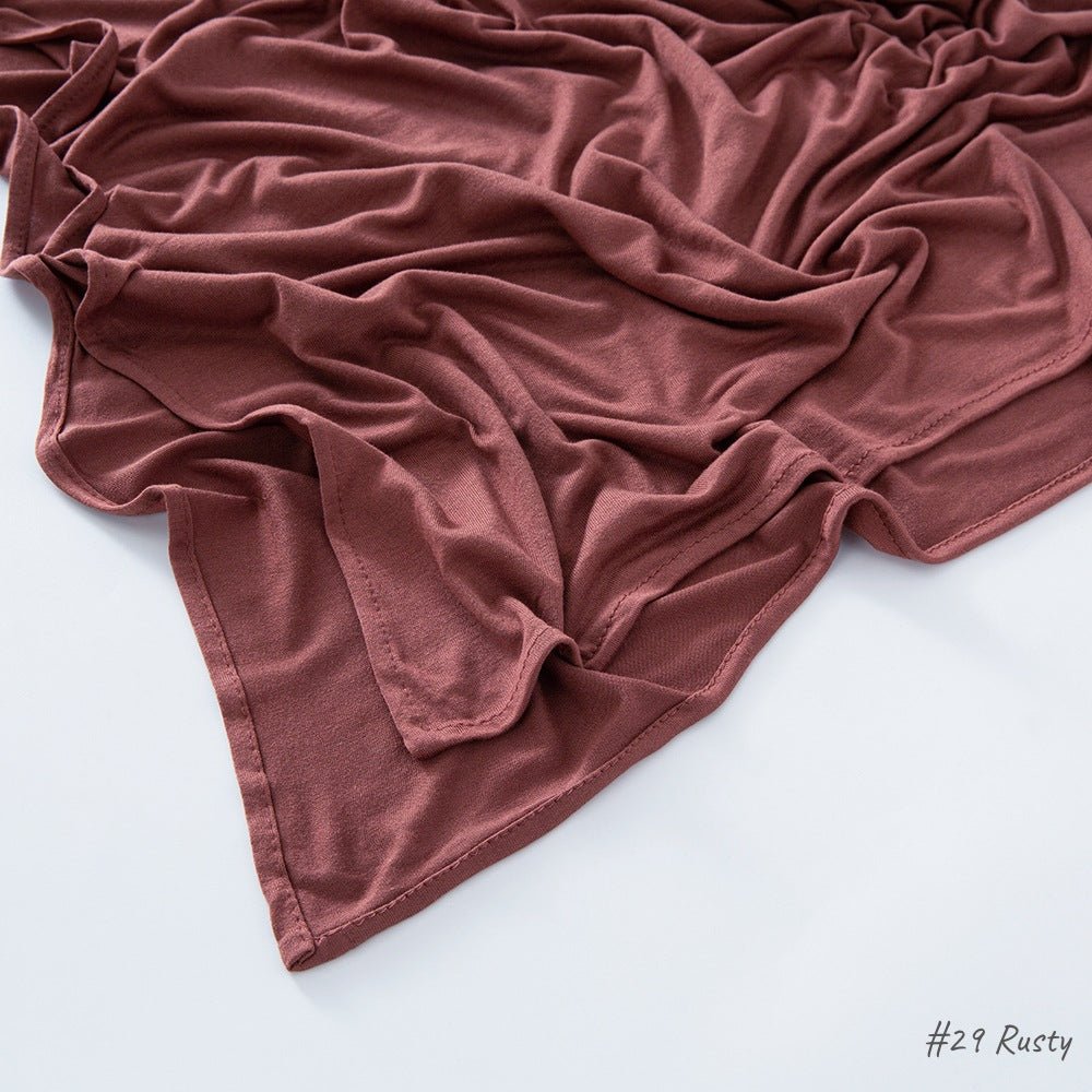 High Quality Right Angle Curled Modal Mercerized Cotton Breathable Hijab(MH068)