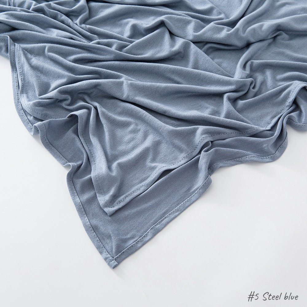 High Quality Right Angle Curled Modal Mercerized Cotton Breathable Hijab(MH068)