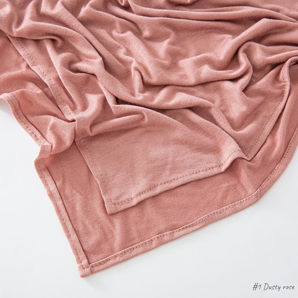 High Quality Right Angle Curled Modal Mercerized Cotton Breathable Hijab(MH068)