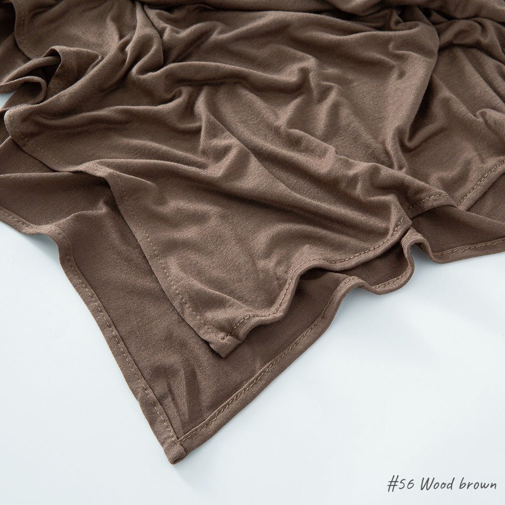 High Quality Right Angle Curled Modal Mercerized Cotton Breathable Hijab(MH068)
