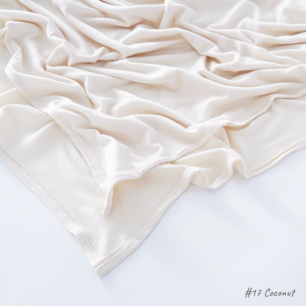 High Quality Right Angle Curled Modal Mercerized Cotton Breathable Hijab(MH068)