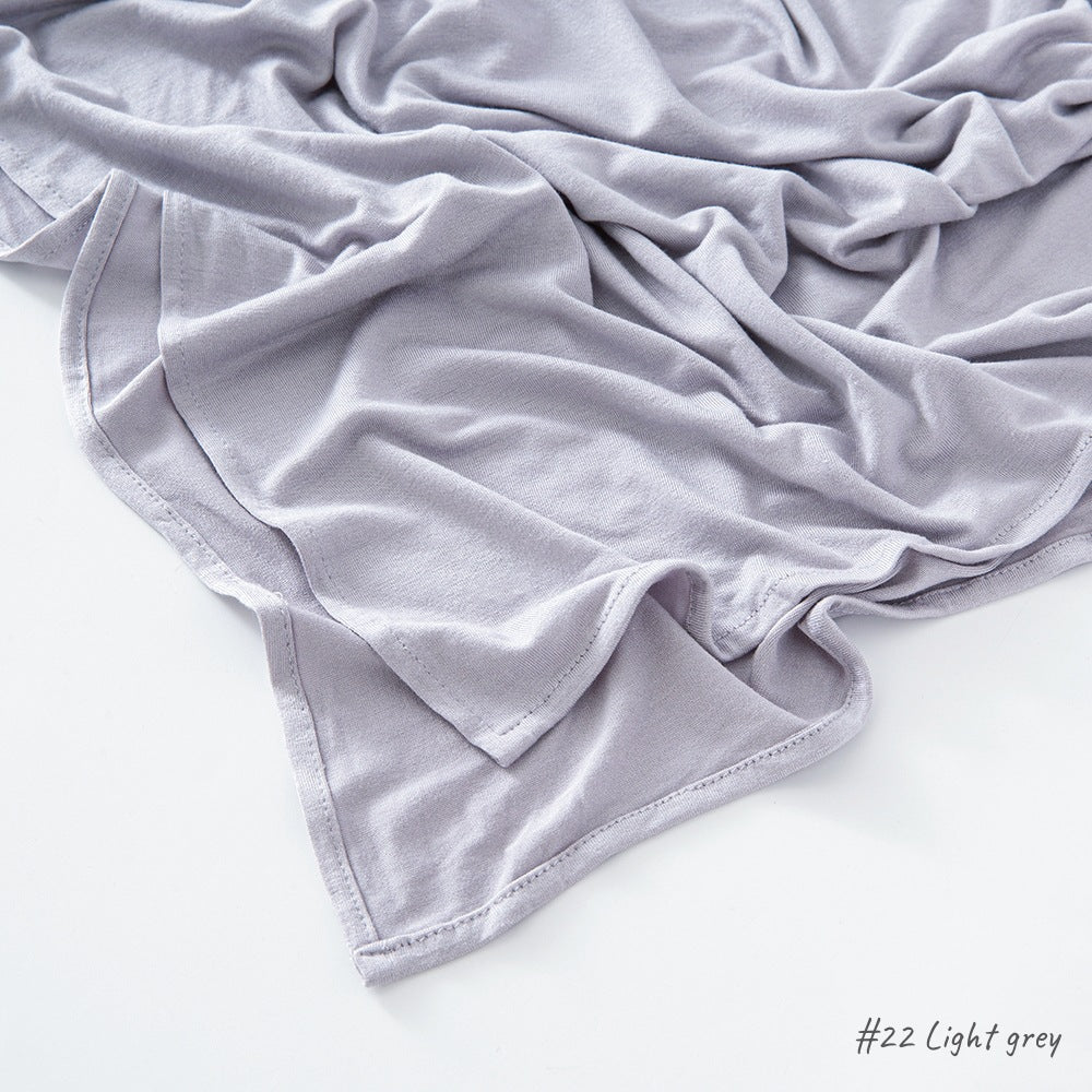 High Quality Right Angle Curled Modal Mercerized Cotton Breathable Hijab(MH068)