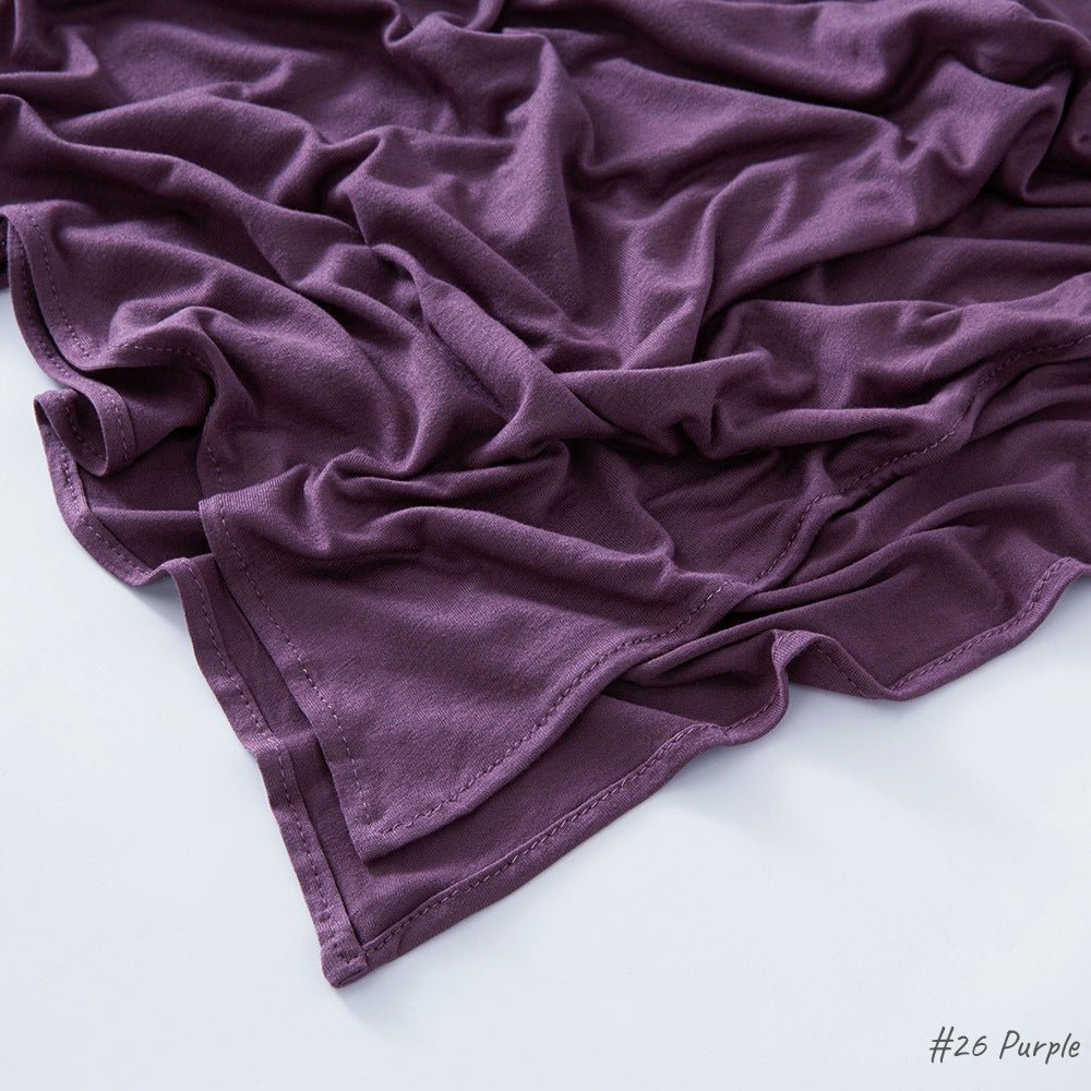 High Quality Right Angle Curled Modal Mercerized Cotton Breathable Hijab(MH068)