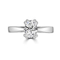 Radiant Solitaire Diamond Veneer Cubic Zirconia 14K Gold Ring. 635R05K