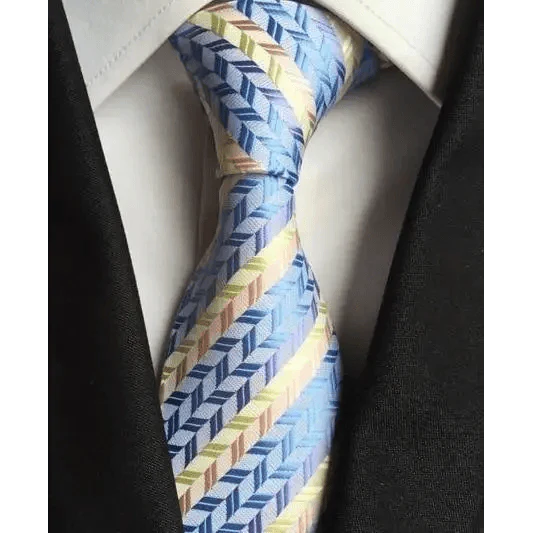 Vintage Business Neck Tie for Men Suit Wedding Party Necktie Formal Dress Classic Striped Men's tie 100% Silk Necktie For Men